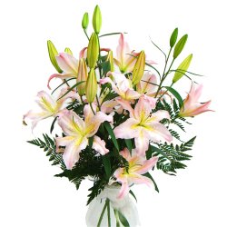 Foto Bouquet a gambo lungo di lilium